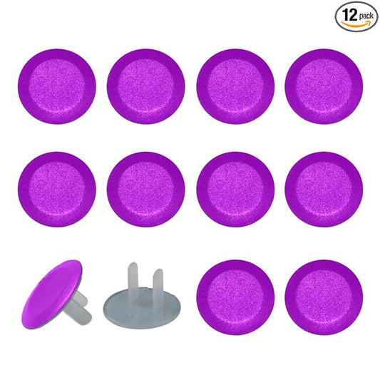 Pure Dark Purple Pattern Outlet Covers Baby Proofing Child Proof Plug Covers for Electrical Outlets Easy Install Outlet Plug Covers