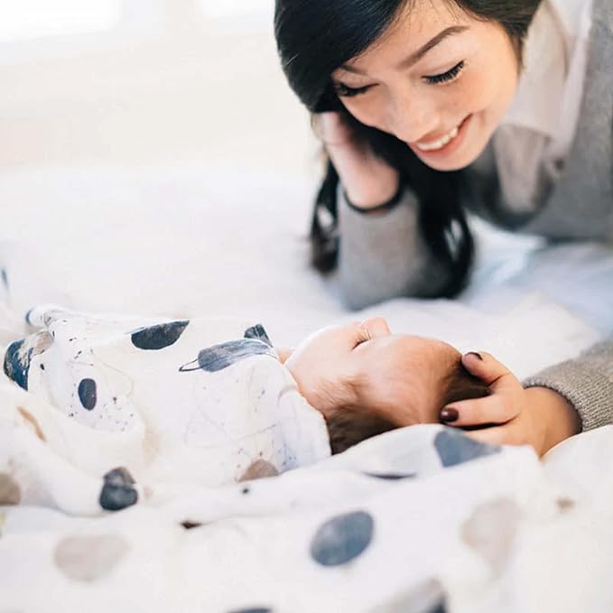 Little Unicorn Premium Cotton Swaddle Baby Blanket | Breathable Fabric | for swaddling, Play, Nursing & More (Planetary)