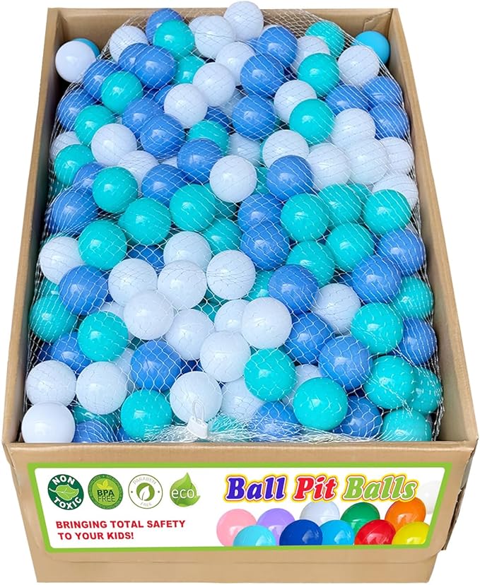 200/500/1000/2000 Count Soft Plastic Ball Pits Balls Colorful Play Pits Balls for Pet Dogs Ball Pits 2.2" Large Phthalate Free Bpa Free Balls for Toddlers 1-3 Baby Kids