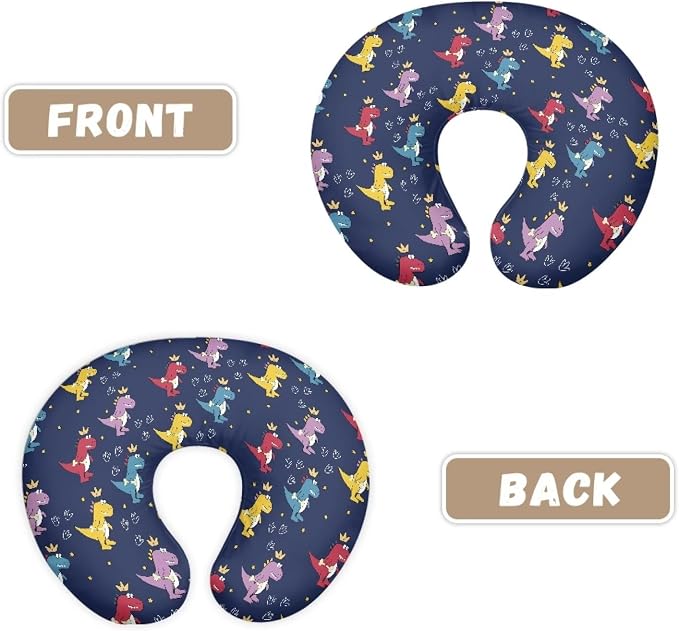 Cartoon Dinosaur Nursing Pillow and Positioner Detachable Newborn Original Breastfeeding Slipcover Case Breathable Head Support Protector Cushion Propping Baby