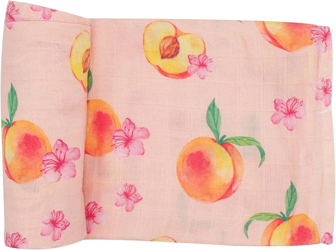 immispace - Ultra Soft Swaddle Blanket | Muslin Blankets for Girls & Boys | Newborns & Infants Gifts | 30% Organic Cotton + 70% Rayon | Large 47" x 47" | Machine Washable (Peach)