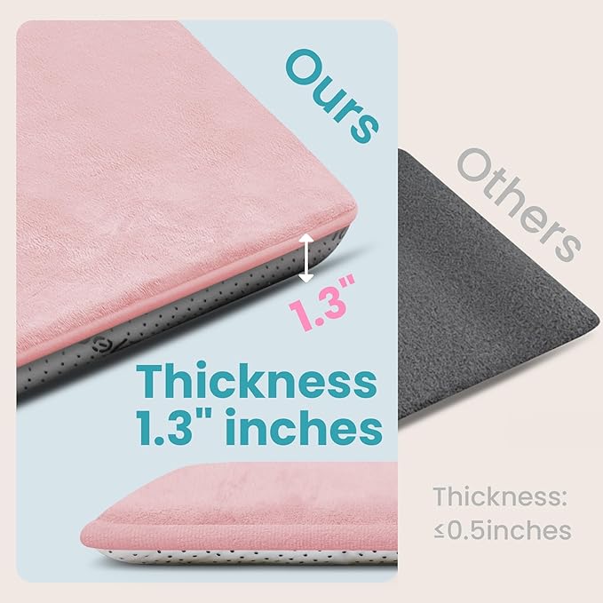Baby Play Mat for Floor,1.3" Thick Elasti-Foam 50"×74" Playpen Mat for Tummy Time,Water Repellent Soft Coral Velvet for Toddler,Infant,Kids,Non-Slip Backing Safe for Crawling(Pink)