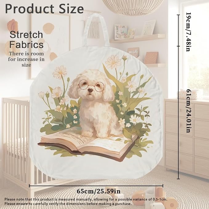 White Puppy Nursing Pillow Cover for Breastfeeding Pillow Ultra Soft and Cozy Nursing Pillow Slipcovers,Nice Newborn Gift Best Choice for Mom or Baby Pillow Not Included