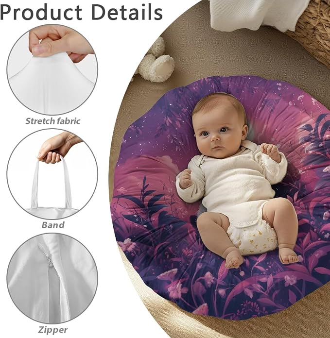 Sleeping Panda Nursing Pillow Cover Case Plush Breathable Breastfeeding Pillow Slipcover Fits Nursing Pillow Super Soft Snug Positioners for Baby Boy Baby Girl Feeding Cushion Cover