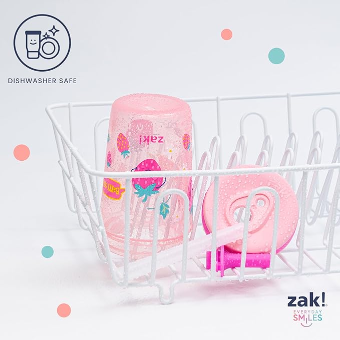 Zak Designs 15oz Cocomelon Kelso Tumbler Set, Leak-Proof Screw-On Lid with Straw Made of Durable Plastic and Silicone, Perfect Bundle for Kids