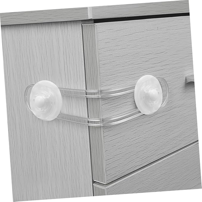 Yardwe 2pcs Safety Locks for and Girls Cabinet Locks Pinch Design for Door Lever Cupboard Refrigerator Window