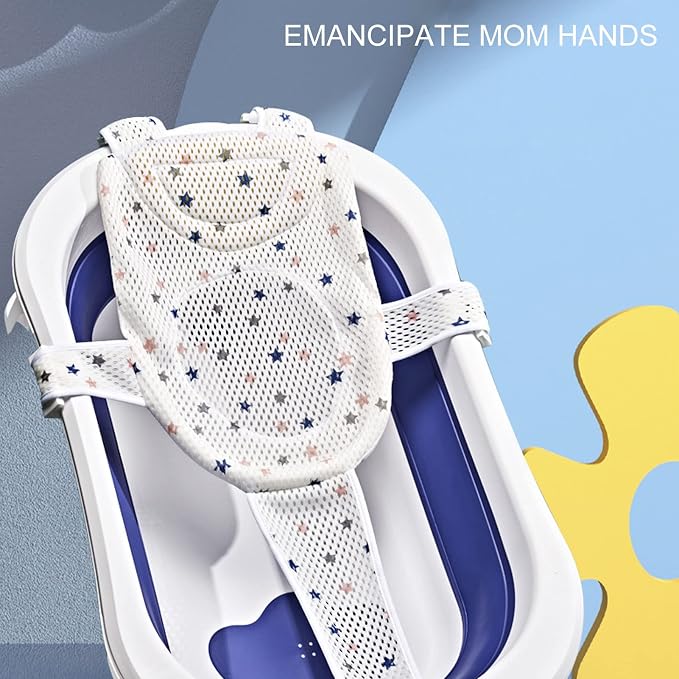 Baby Bath Seat, Adjustable Support Net, Infant Bathtub, Quick Drying Mesh for Newborns Bathing, Baby Shower, Infant Care, Home Use