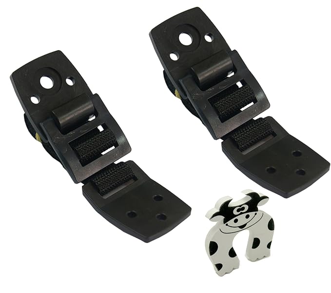 TV & Furniture Anti-Tip Straps - Anchors Any Flat Screen or Furniture, Extra Strong Hold - 2 Pack Black - Childproofing for Light & Heavy Furniture - Door Slam Guard Included