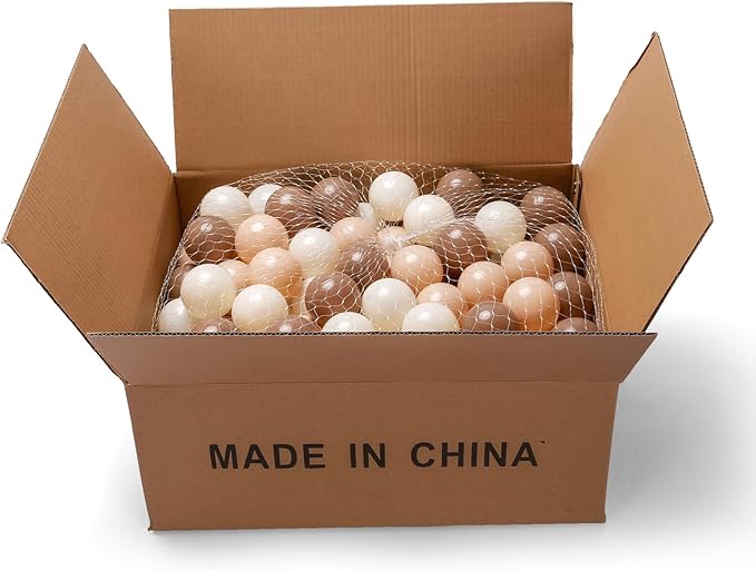 GOGOSO Ball Pit Balls for Toddlers Phthalate-Free BPA-Free Non-Toxic Crush Proof Soft Plastic Play Balls Baby Kids Shape Tent Pool Playhouse Playpen Party Decor,Coffee Brown Beige,500PCS