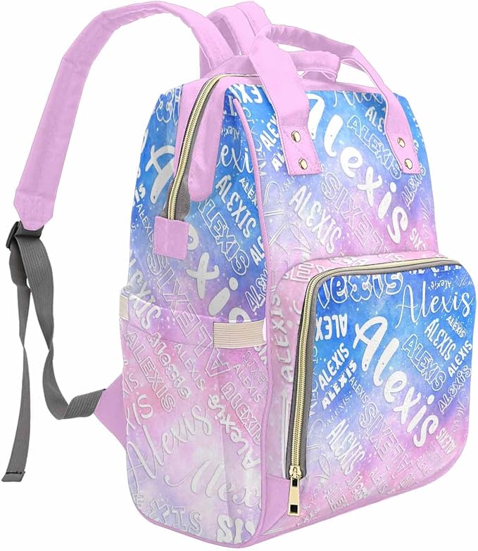 M YESCUSTOM Custom Diaper Bag Backpack for Girls Boys Large Capacity with Pockets Personalized Baby Diaper Bags for Mom Waterproof Nappy Baby Bag with Name Mothers Day Gift Black Heart