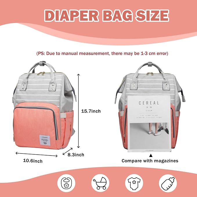 Diaper Bag Backpack Waterproof Multi-Function Diaper Bag for Baby Care Travel Essentials Baby Bag for Mom Large Capacity Yellow