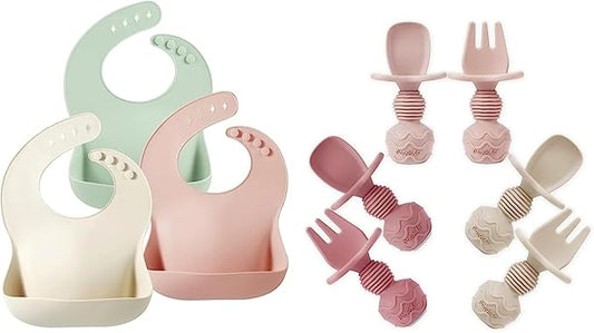 PandaEar Baby Bibs & Baby Spoons and Fork
