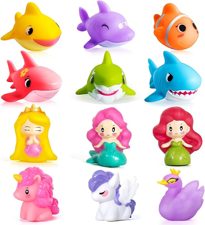 Hely Cancy Baby Bath Toys - No Hole Bath Toys for Kids, Bath Tub Shower Toys for Newborn Baby