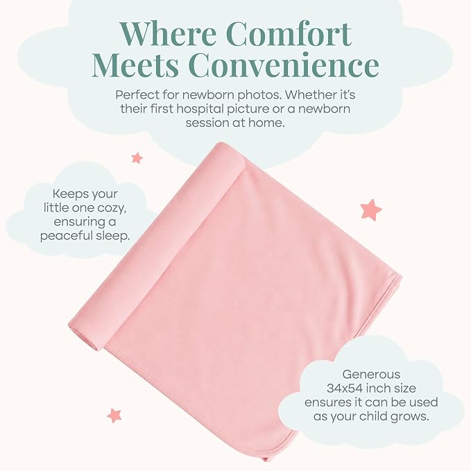 Caden Lane Baby Swaddle & Receiving Blanket, Soft, Breathable & Temperature-Regulating Bamboo Viscose Fabric for Swaddling Newborns, Gender Neutral Infant Blanket for Boys & Girls