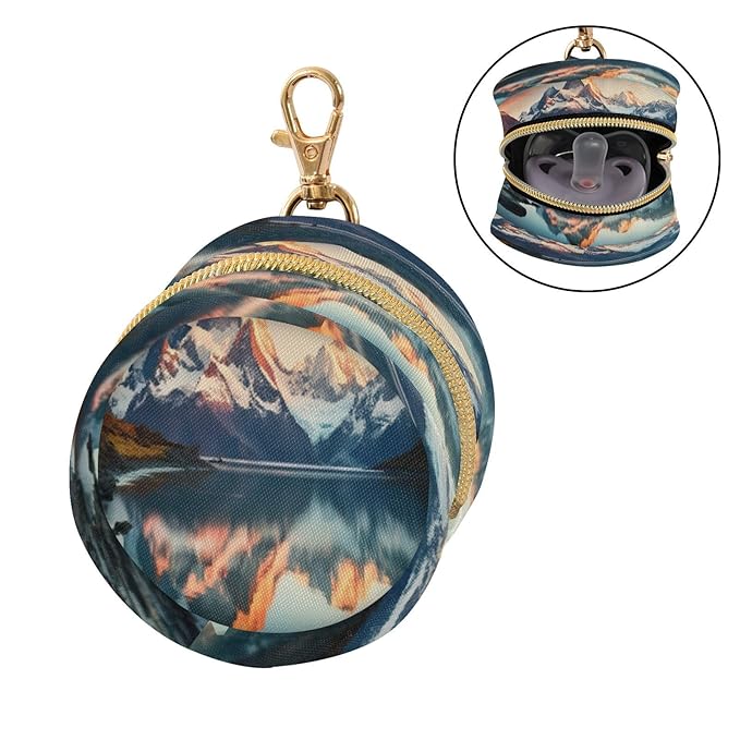 Great Mountains River Pacifier Holder Case for Newborns Portable Travel Pacifier Storage Container for Diaper Bags
