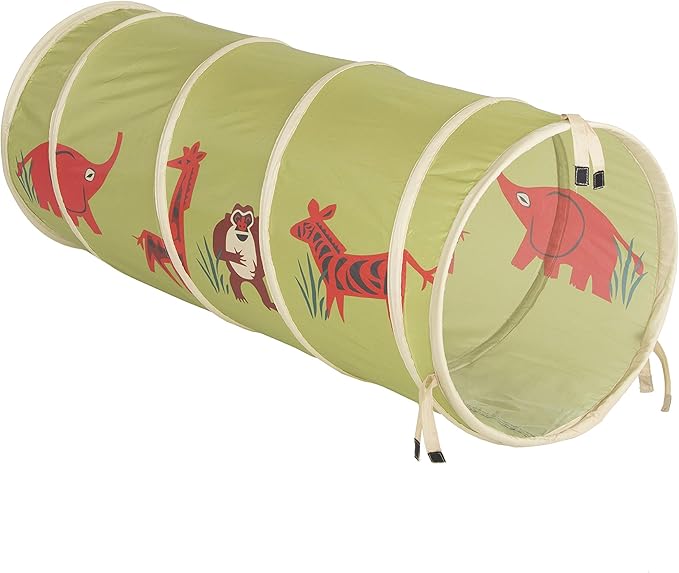 Pacific Play Tents 20435 Kids Safari Fun Dome Tent Crawl Tunnel Combo Indoor / Outdoor Fun,Multicolor