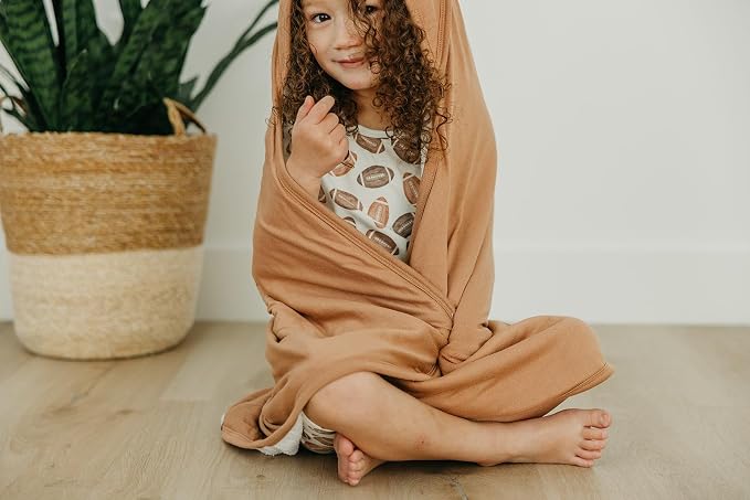 Copper Pearl Hooded Bath Towels Premium Knit/Terry Cloth Baby Towels with Hood, Pockets, and Cool Designs - Great to Gift and Make Bath Time Fun - Baby Bath Towel, Pecan