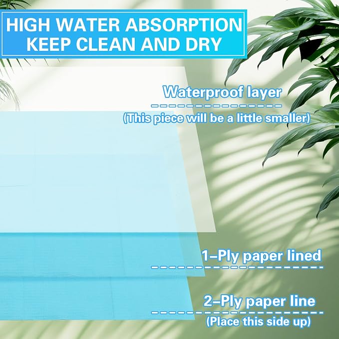 Threlaco 100pcs Disposable Changing Liner 2-ply Baby Changing Station Pad Disposable Changing Pads Diaper Changing Mat Portable Sanitary Liner Refills for Commercial Restrooms