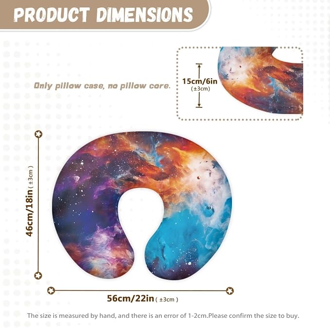 Galaxy Nursing Pillow Detachable Newborn Original Breastfeeding Slipcover Case and Positioner Washable Head Support Protector Cushion Essential with Hidden Zipper Easy Care