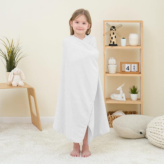 Style Quarters Gray Elephant Hooded Towel for Kids – Cute, Soft Cotton, Embroidered, Absorbent Baby Bath Towel – Quick Dry, Cozy, Lightweight – 50x30 Inches – Perfect for Toddlers & Kids