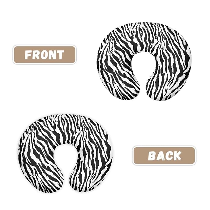 Zebra Stripe Stretchy Nursing Covers for Feeding Pillows Lightweight Comfortable Breast and Bottle Feeding Pillow Covers with Hidden Zipper for Boys & Girls