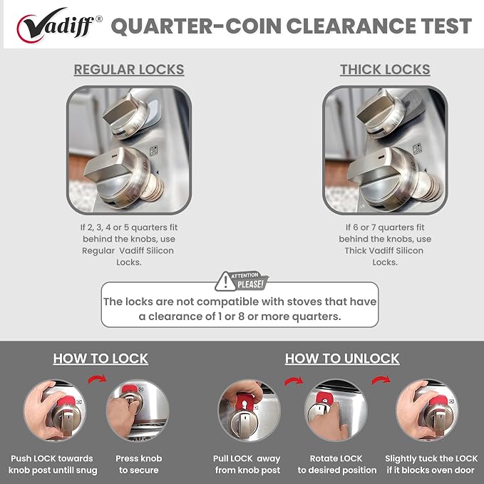 2025-26 Mom's Choice Winner- Gas Stove Knob Locks Thick Gray Silicone Stove Knob Safety Covers for Toddlers Pets - Child Proof Universal Size Knobs - Baby Proofing Protectors for Electric Stoves- 5Pcs