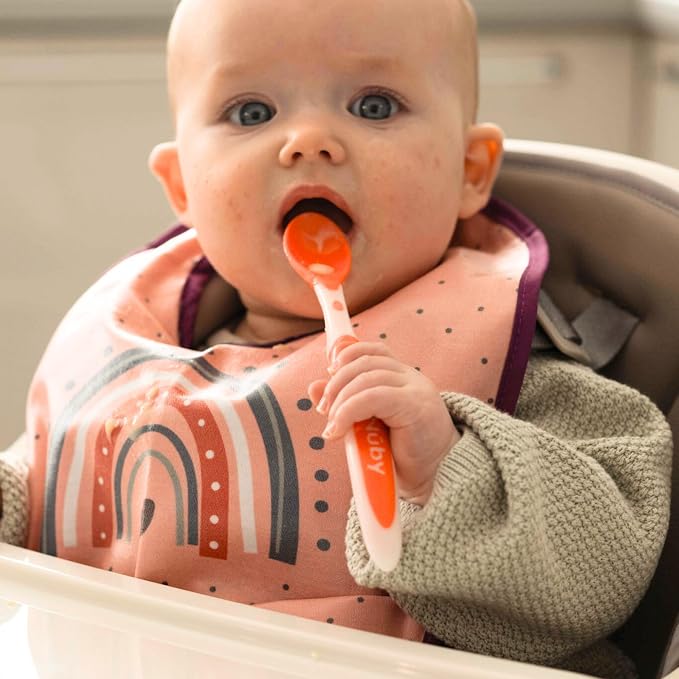 Nuby 6 Piece Long Handle Weaning Spoons, Assorted, One Size