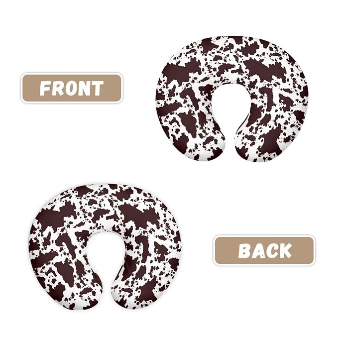 Brown Cow Baby Nursing Pillow Cover Stretchy Breathable Breastfeeding Pillow Cover Easy to Clean Neutral Pillow Cover for Infant Snug