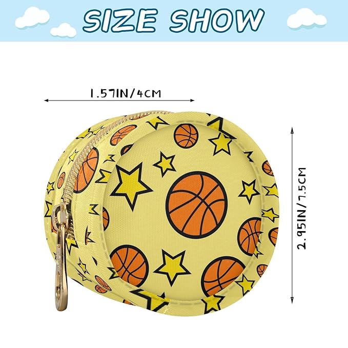 Basketballs Stars Yellow Print Pacifier Holder Case for Diaper Bag Portable Travel Pacifier Storage Case with Clip Newborn Baby Pouch for Outdoor Purse Baby Boys Girls