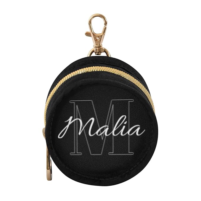 Custom Black Pacifier Holder Case for Diaper Bag Personalized Portable Travel Pacifier Storage Case with Clip Newborn Baby Pouch for Baby Boys Girls Purse Outdoor