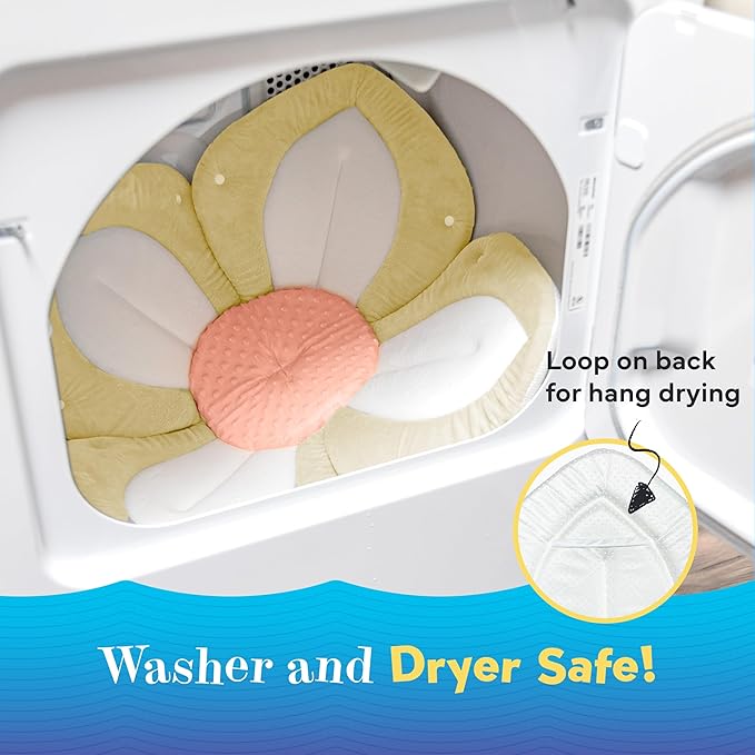 Blooming Baby ColorBloom Baby Bath Seat for Sink - Temperature-Sensing Color-Changing Fabric, Plush Lotus Bath Cushion, Fits Most Sinks, Machine Washable, Newborn Bath Support (0?? Months)