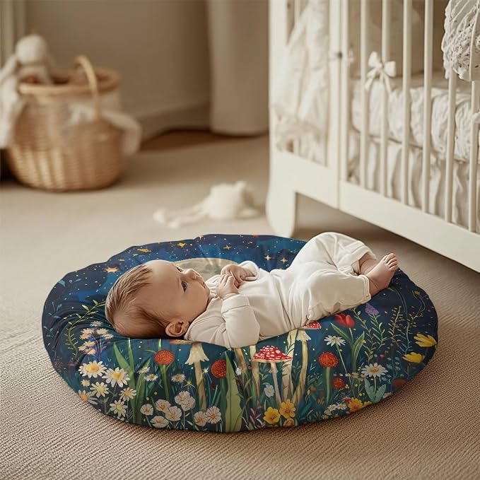 Fashion Mushroom Nursing Pillow Cover for Breastfeeding Pillow Ultra Soft and Cozy Nursing Pillow Slipcovers Nice Newborn Gift Best Choice for Mom or Baby Pillow Cover 1 Pack