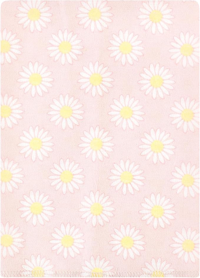 Hudson Baby Unisex Baby Cotton Flannel Burp Cloths Bundle, Lemon Daisy, One Size
