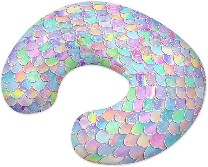 Mermaid Nursing Pillow Cover, Breastfeeding Pillows Covers, Snug Fits Nursing Pillow Slipcovers for Boys Girls, Soft and Comfy