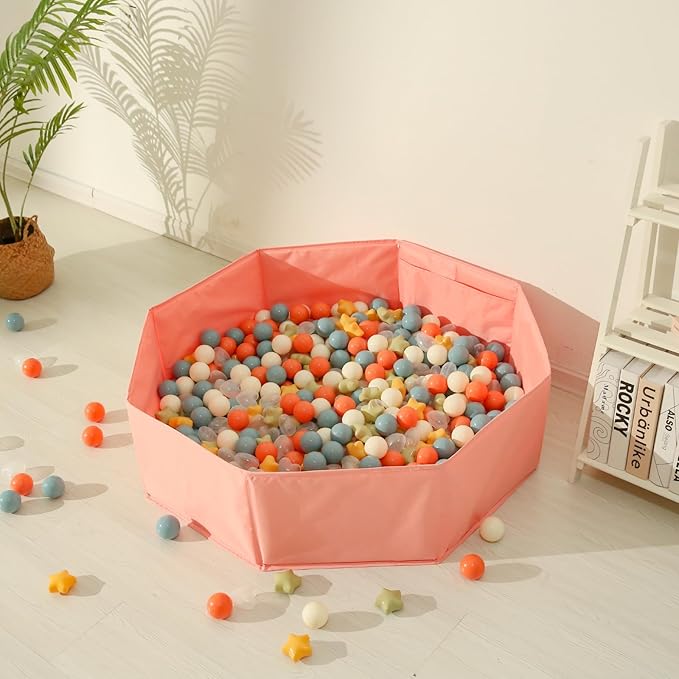 TRENDPLAY Ball Pit Balls Star and Heart Shapes for Toddlers - 50 100 200 500 Count Plastic Balls for Ball Pit Fun and Play