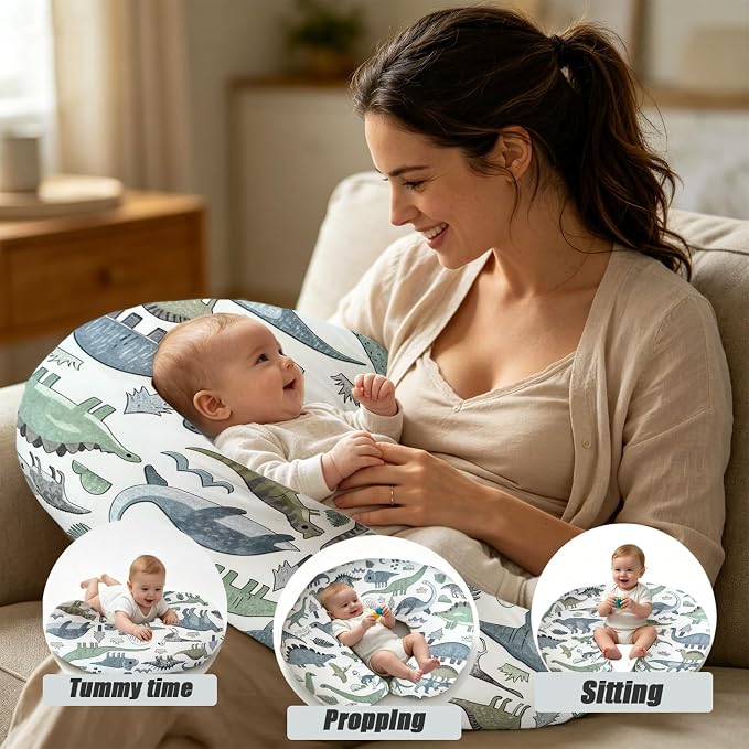 Nursing Pillow Breastfeeding Pillow Removable cover Machine washable | Conforming to ergonomic design. Detachable cover. Machine washable. Breathable fabric.Arm fatigue free Soft supportive fill