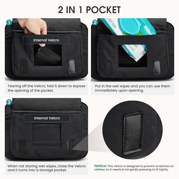 G4Free Small Diaper Bag for Baby Girl and Boy, Mini Sling Diaper Bag Fanny Pack with Portable Changing Pad