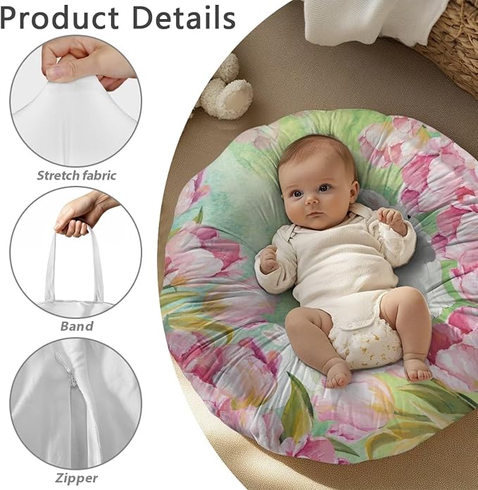 Cute Bunny Nursing Pillow Cover for Breastfeeding Pillows Breastfeeding Pillow Slipcovers for Baby Boys & Girls Ultra Soft Infant Nursing Pillowcase Pillow Case for Newborn