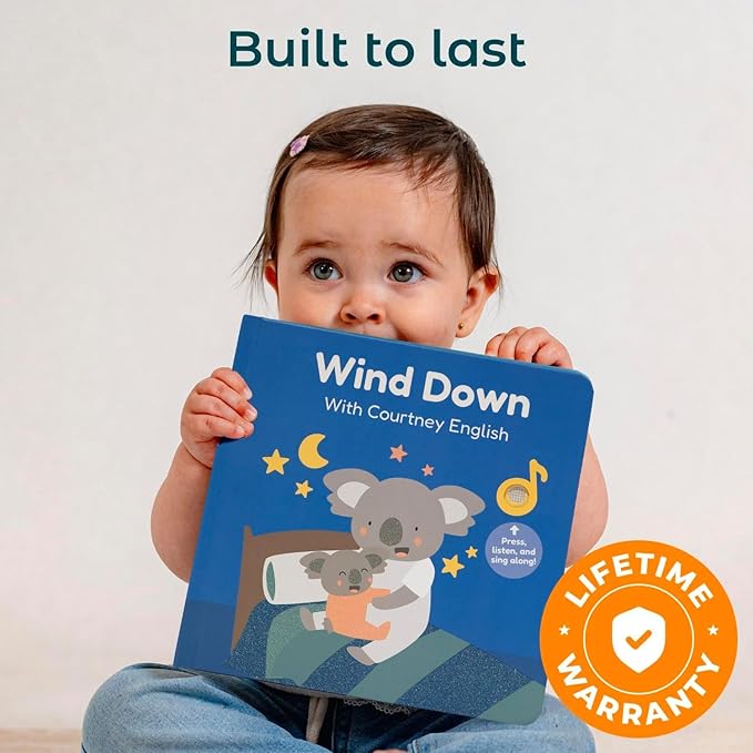 Cali?™s Books Wind Down ??USB-C Rechargeable Baby Book for Toddlers 1-3, Headphone Jack, Expert-Designed Bedtime Musical Book with Gentle Activities and Affirmations for a Calming Nightly Routine