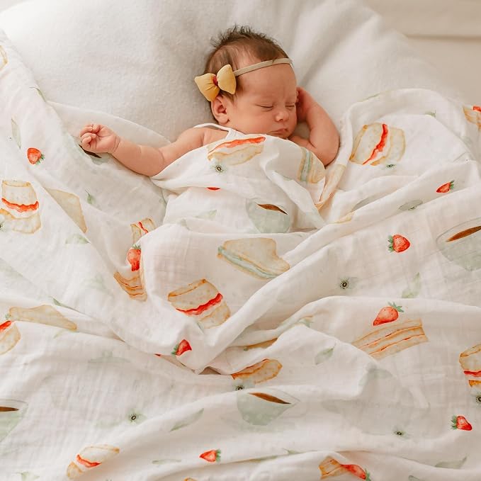 Baby Swaddle Blanket, Pure 100% Cotton, 3 Pack, Muslin Blanket for Boys & Girls, Baby Receiving Swaddle (So British)