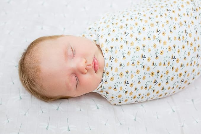 Lulujo Baby Swaddle Blankets | Unisex Softest Breathable Cotton Muslin Swaddle Blanket Set | Neutral Receiving Blanket for Girls & Boys | 40in x 40in | Vintage Floral & Dragonfly | 2-Count