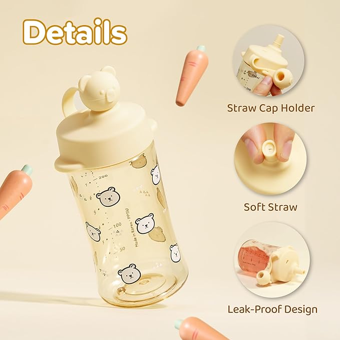 Premium Spill Proof Sippy Cup for Babies and Toddlers Under 18 Months ??9 oz, PPSU, BPA Free, Soft Straw, with Handle