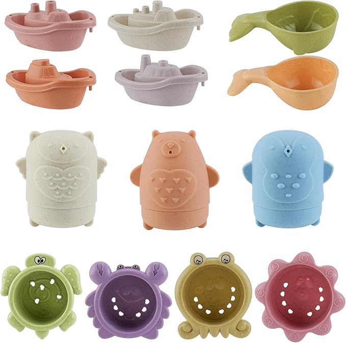 Bath Toy for Kids Toddlers Baby Bath Toys Set with Water Squirt Floating Animals Educational Bathtub Playtime Fun Gifts for Boys Girls Children