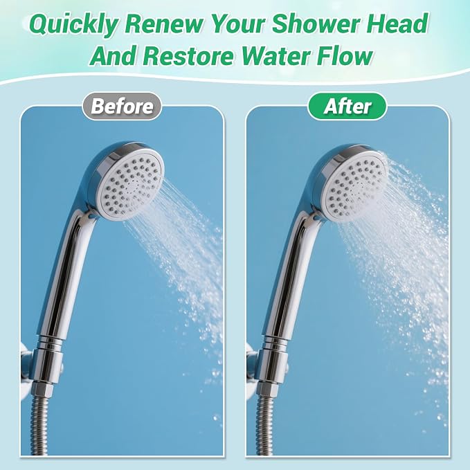 MAPVOLUT 50-in-1 Shower Head Cleaner Kit with Stainless Steel Needles | Reusable Straw Brush | Unclog Tiny Nozzles for Shower, 3D Printer, Straws, Faucets, Electronics | White