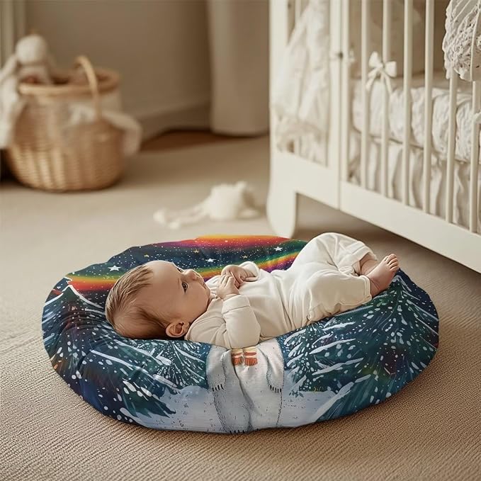 Polar Bear Nursing Pillow Cover for Breastfeeding Pillow Ultra Soft and Cozy Nursing Pillow Slipcovers,Nice Newborn Gift Best Choice for Mom or Baby Pillow Not Included