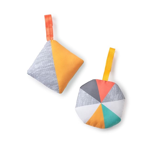 Summer Infant 2-in-1 Bouncer & Rocker Duo (Light Gray Tweed) Convenient and Portable Rocker and Bouncer for Babies Includes Soft Toys and Soothing Vibrations