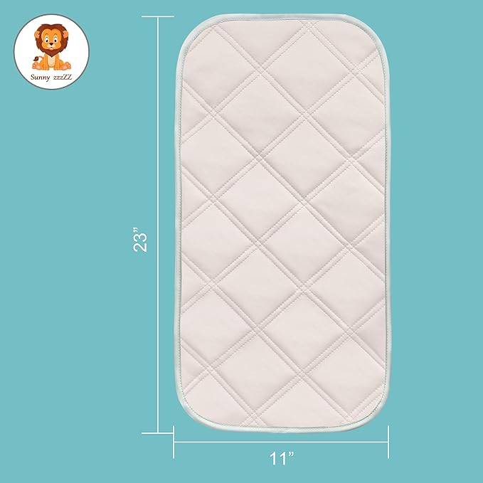 Sunny zzzZZ 6 Pack Baby Waterproof Changing Pad Liners - Quilted Thicker Ultra Soft Changing Table Cover Liners - Durable & Easy to Clean - Pink - 23" x 11"
