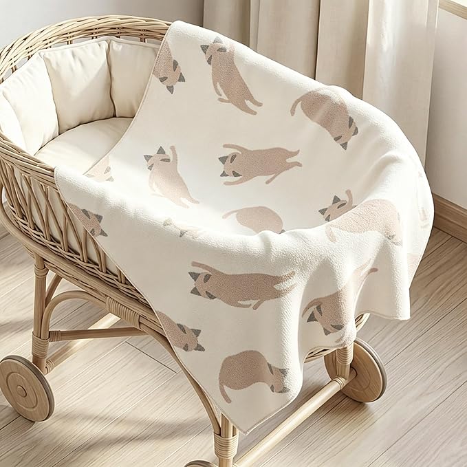 Receiving Baby Blanket,100% Luxury Cotton Knit Baby Blanket,Lightweight Cozy Neutral Swaddling Blanket for Newborns,Boys & Girls,Infant and Toddler