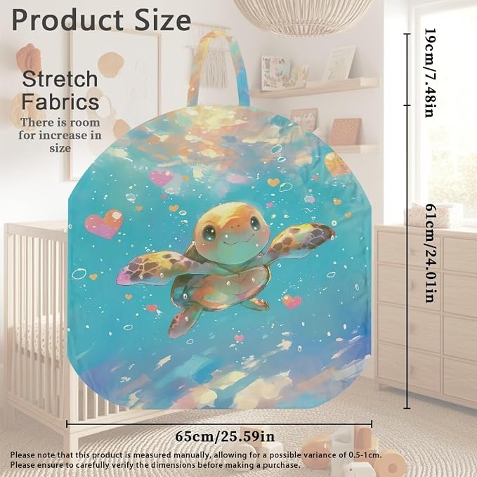 Sea Turtle Nursing Pillow Cover Breastfeeding Pillow Slipcover for Baby Boys & Girls Nursing Pillow Case for Newborn Soft Fabric Fits Snug On Infant Pillow Not Included