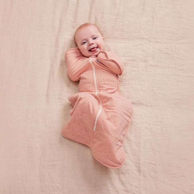 Love to Dream Warm Swaddle UP 2.5 TOG Baby Sleep Sack for Autumn & Winter | Arms Up Position for Self-Soothing, Secure Fit Calms Startle Reflex | Medium 13–19 lbs, Rose
